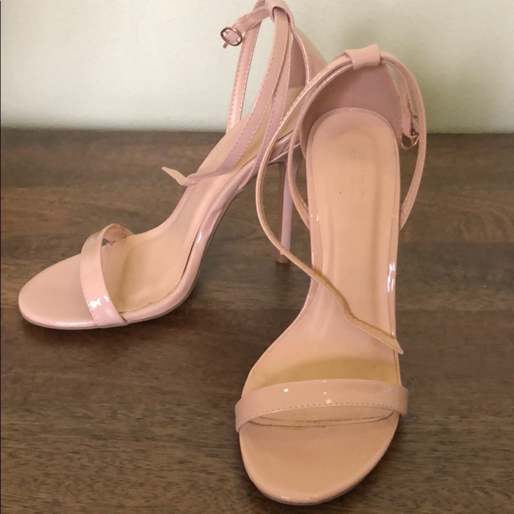 Nude Open toe Heels